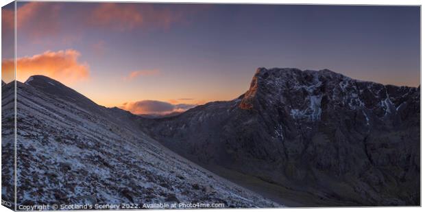 North face Ben Nevis Canvas Print by Scotland's Scenery