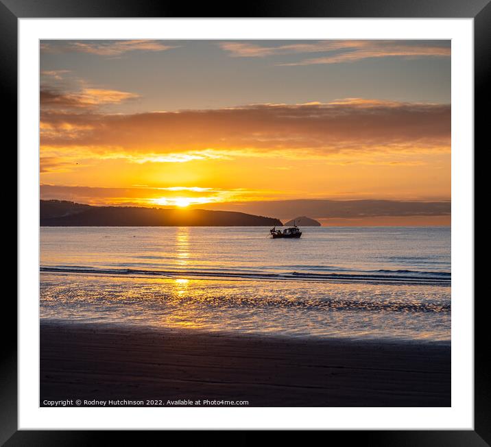 Majestic Winter Sunset over Ayrshire Framed Mounted Print by Rodney Hutchinson