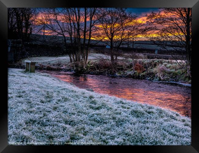 Crisp Winter Sunrise Framed Print by Rodney Hutchinson