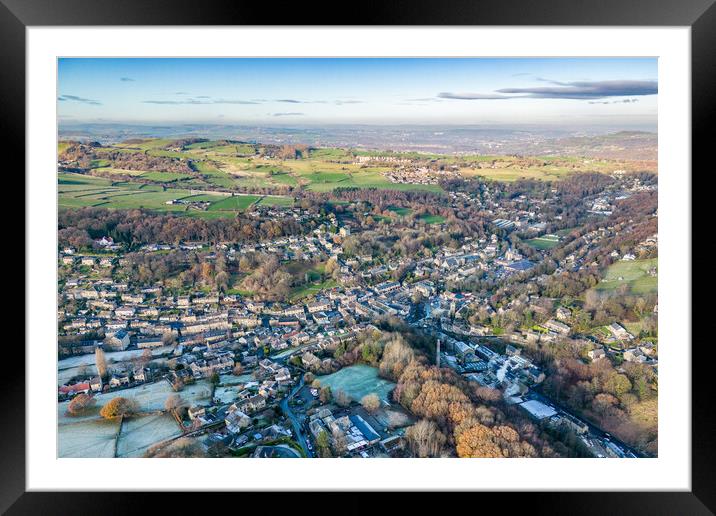 Holmfirth From The Air Framed Mounted Print by Apollo Aerial Photography