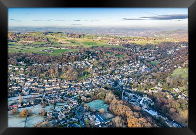 Holmfirth From The Air Framed Print by Apollo Aerial Photography