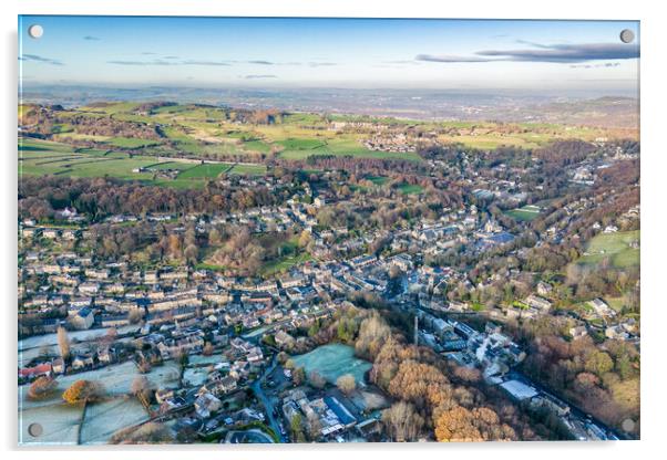 Holmfirth From The Air Acrylic by Apollo Aerial Photography
