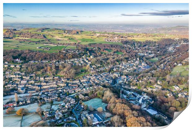 Holmfirth From The Air Print by Apollo Aerial Photography