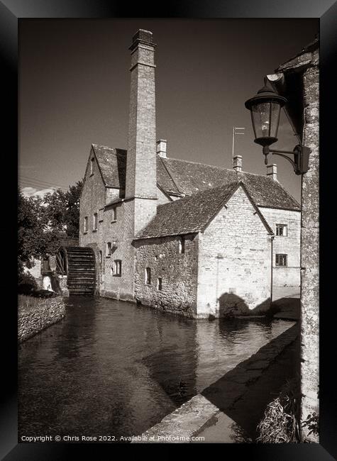 Lower Slaughter mill Framed Print by Chris Rose