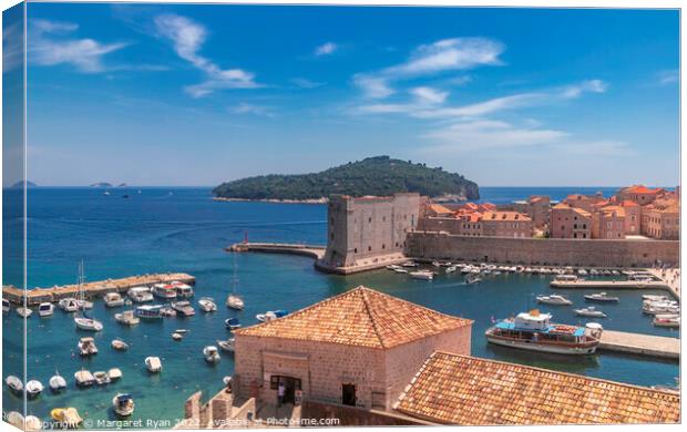 The Old Port of Dubrovnik Canvas Print by Margaret Ryan