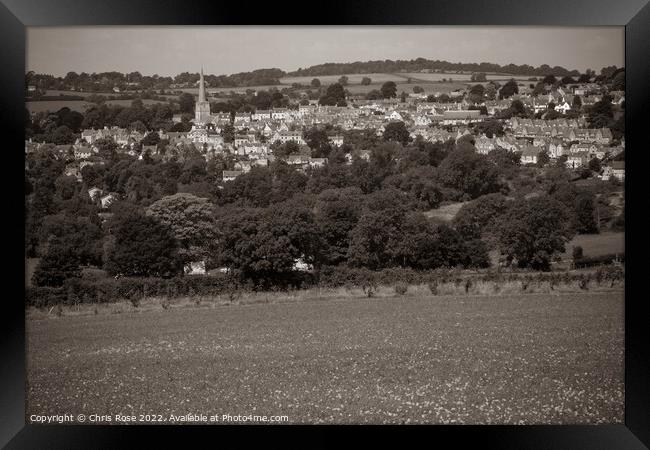 Painswick view Framed Print by Chris Rose