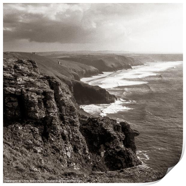 St Agnes Beacon view Print by Chris Rose