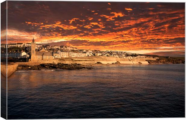 Porthleven  Cornwall Canvas Print by kathy white