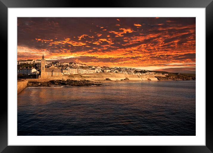 Porthleven  Cornwall Framed Mounted Print by kathy white