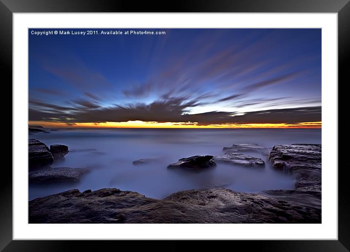 Streaky Dawn Framed Mounted Print by Mark Lucey