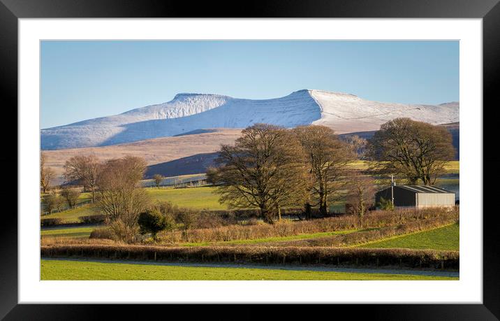 Penyfan and Corn Du Framed Mounted Print by Leighton Collins
