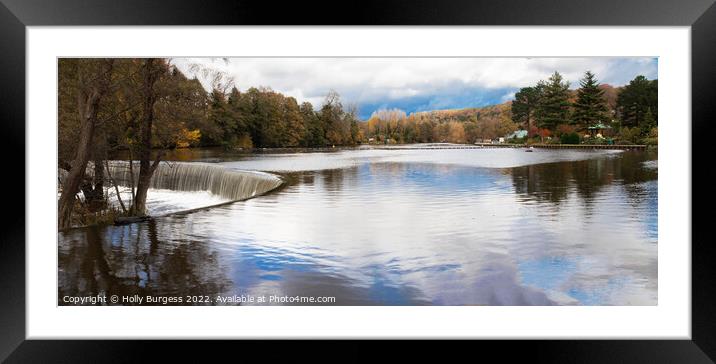 'Tranquil Derwent River's Horseshoe Falls' Framed Mounted Print by Holly Burgess
