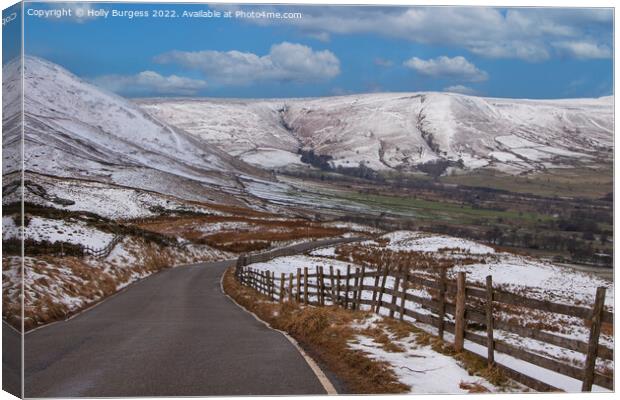 Dramatic Winter Scenery: Edale, Derbyshire Canvas Print by Holly Burgess