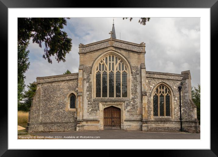 Front view of St Mary;s Church, Chesham Framed Mounted Print by Kevin Hellon