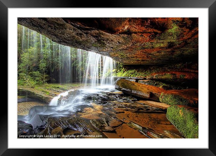 Under the Ledge Framed Mounted Print by Mark Lucey