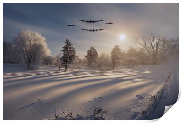 Snow Bound Warriors Print by J Biggadike