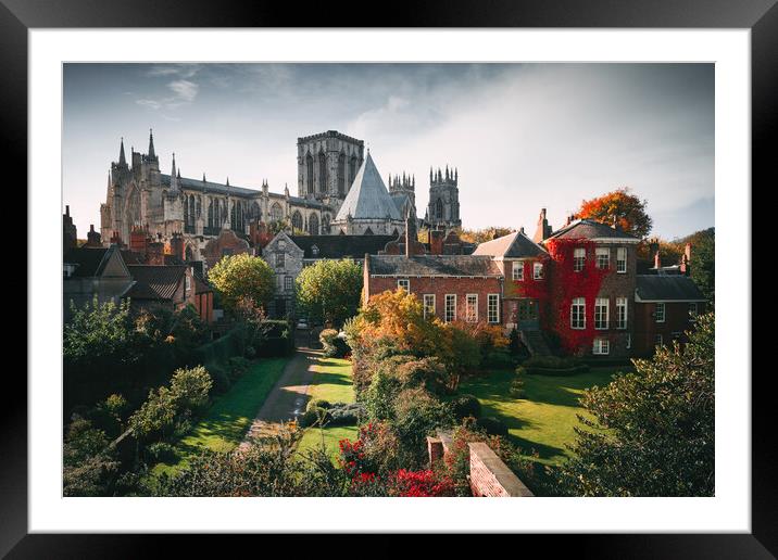 York Minster in Autumn Framed Mounted Print by Alan Wise
