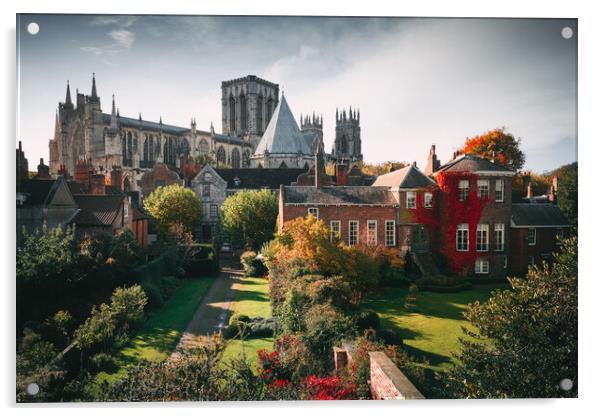 York Minster in Autumn Acrylic by Alan Wise
