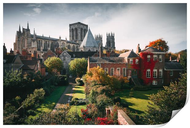 York Minster in Autumn Print by Alan Wise