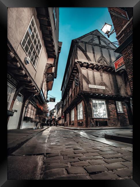 The Shambles at dusk, York Framed Print by Alan Wise