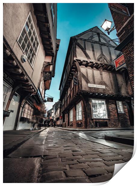 The Shambles at dusk, York Print by Alan Wise