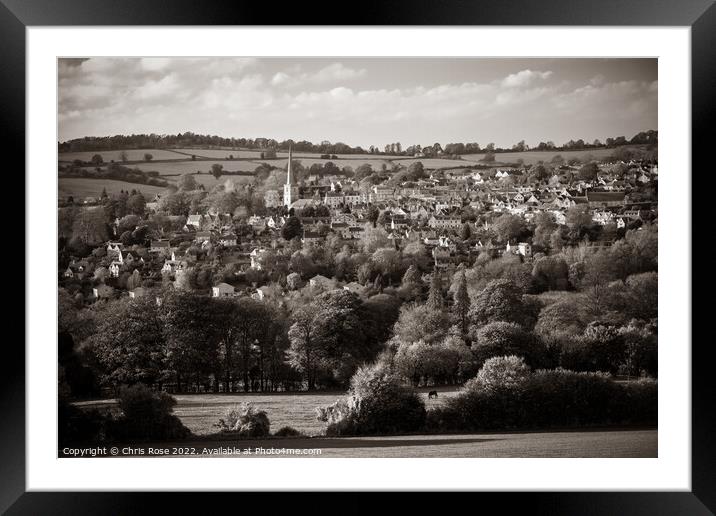 Painswick view Framed Mounted Print by Chris Rose