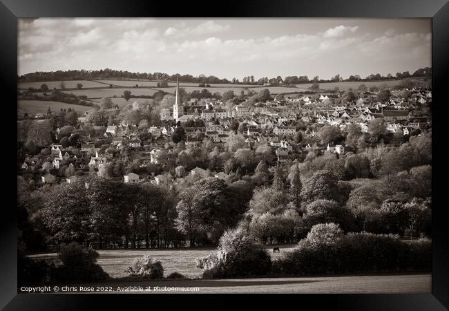 Painswick view Framed Print by Chris Rose