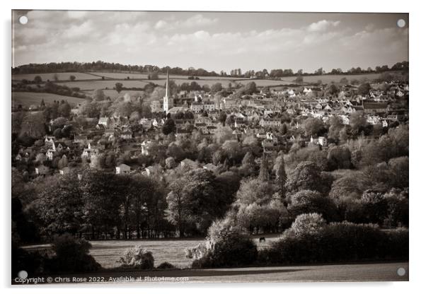 Painswick view Acrylic by Chris Rose