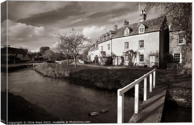 England, Cotswolds, Lower Slaughter Canvas Print by Chris Rose