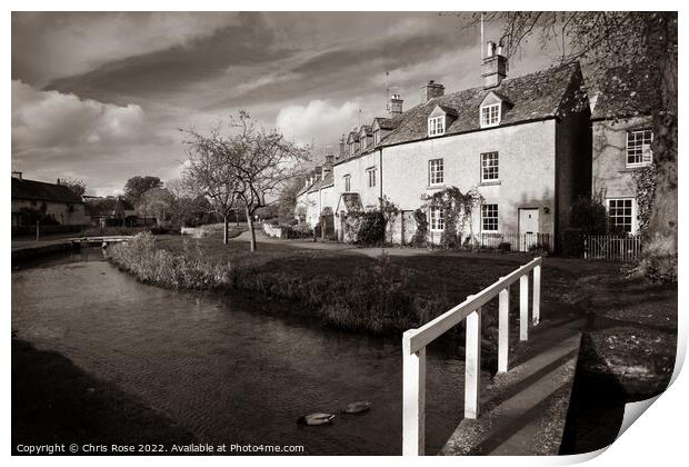 England, Cotswolds, Lower Slaughter Print by Chris Rose
