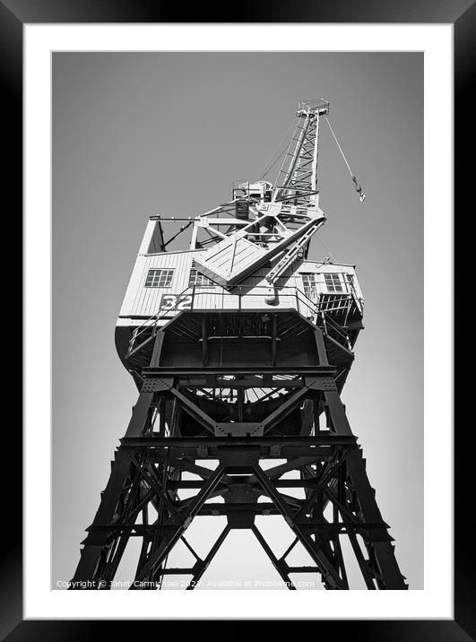 Iconic Cargo Cranes of Bristol Framed Mounted Print by Janet Carmichael