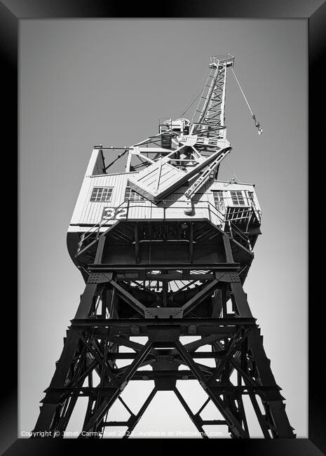 Iconic Cargo Cranes of Bristol Framed Print by Janet Carmichael