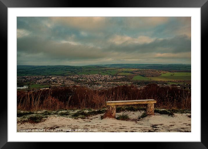 Views of Otley on a winters day Framed Mounted Print by Richard Perks