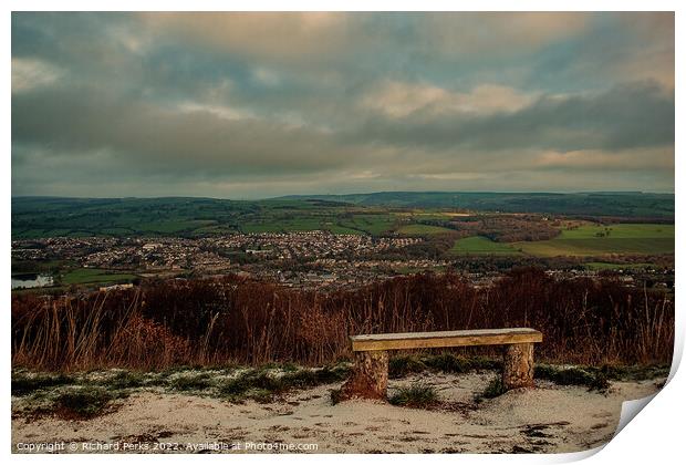 Views of Otley on a winters day Print by Richard Perks