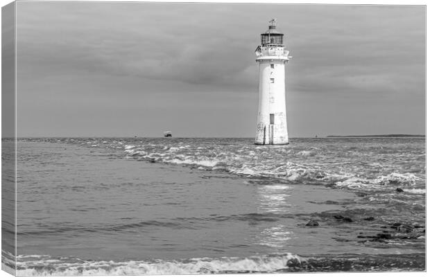 Majestic Perch Rock Lighthouse Canvas Print by Wendy Williams CPAGB