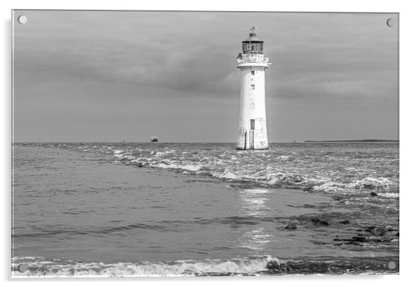 Majestic Perch Rock Lighthouse Acrylic by Wendy Williams CPAGB