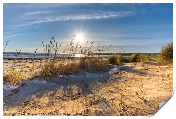 Dornoch Beach Sunrise Print by Alan Simpson