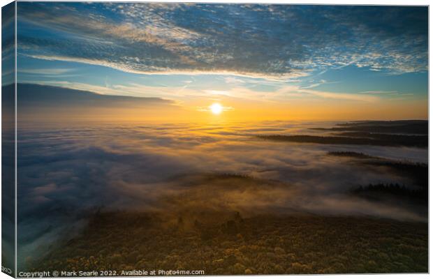 Rolling Fog sunrise Canvas Print by Mark Searle