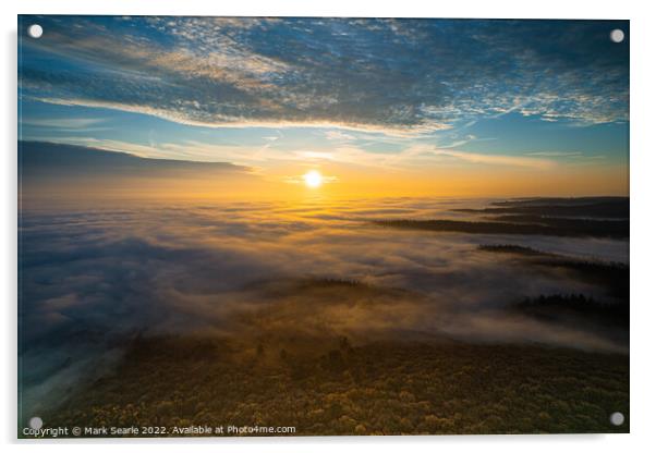 Rolling Fog sunrise Acrylic by Mark Searle
