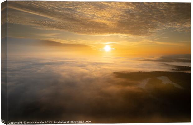 Sunrise above Rolling fog. Canvas Print by Mark Searle
