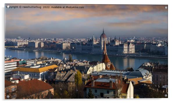 View of the Hungarian Parliament Building Acrylic by rawshutterbug 