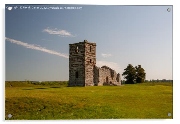 Mystical ruins of Knowlton Church Acrylic by Derek Daniel