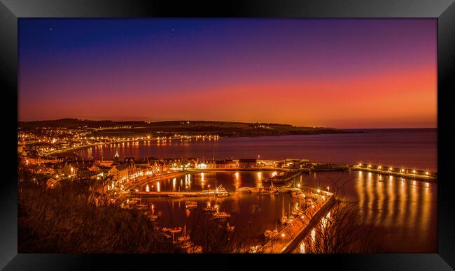 Majestic Sunrise over Stonehaven Bay Framed Print by DAVID FRANCIS