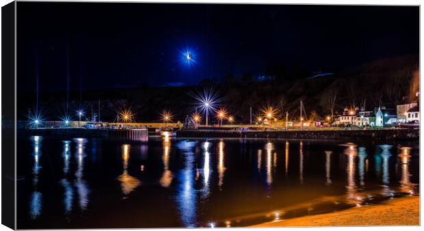 Serene Blue Hour at Stonehaven Harbour Canvas Print by DAVID FRANCIS