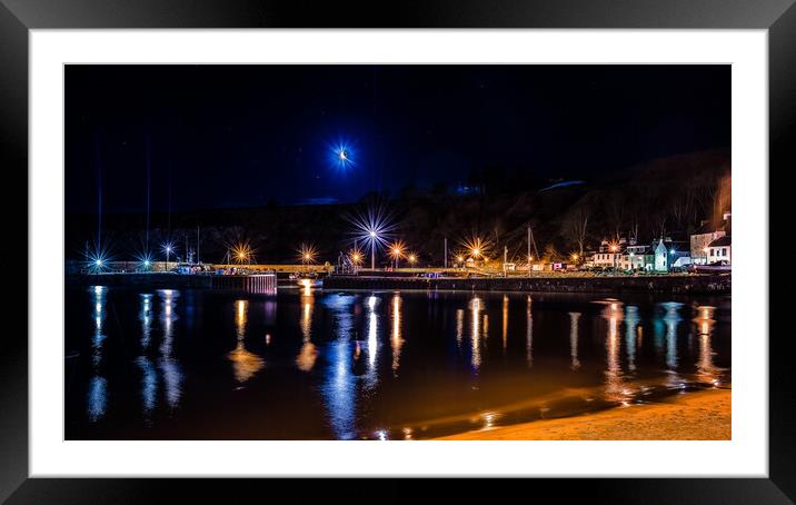 Serene Blue Hour at Stonehaven Harbour Framed Mounted Print by DAVID FRANCIS