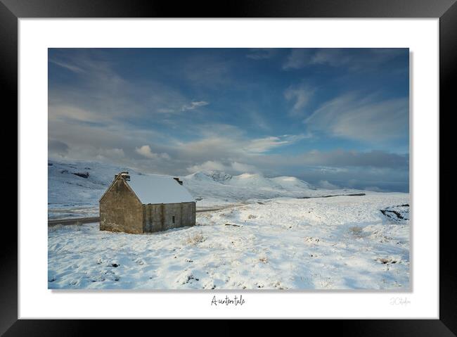 A winters tale.  Old home in the Scottish highlands in winter Framed Print by JC studios LRPS ARPS