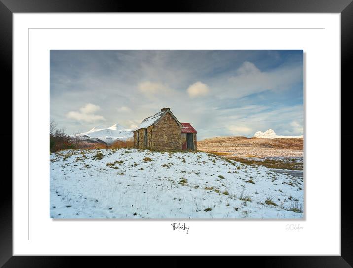 The Bothy. Scotland snowy scene Highlands Framed Mounted Print by JC studios LRPS ARPS