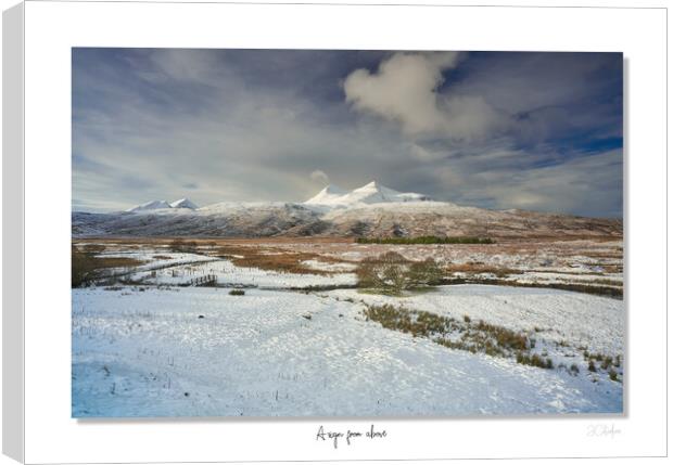 A sign from above snowy winter scene in Scotland Canvas Print by JC studios LRPS ARPS