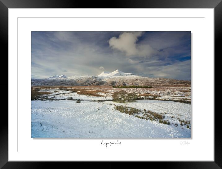 A sign from above snowy winter scene in Scotland Framed Mounted Print by JC studios LRPS ARPS