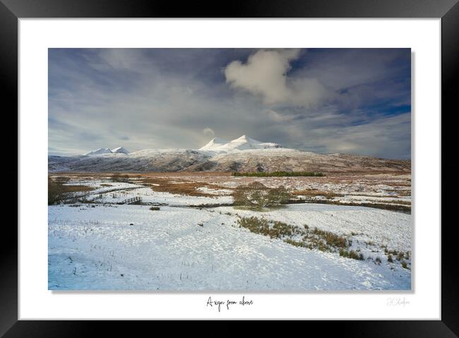 A sign from above snowy winter scene in Scotland Framed Print by JC studios LRPS ARPS
